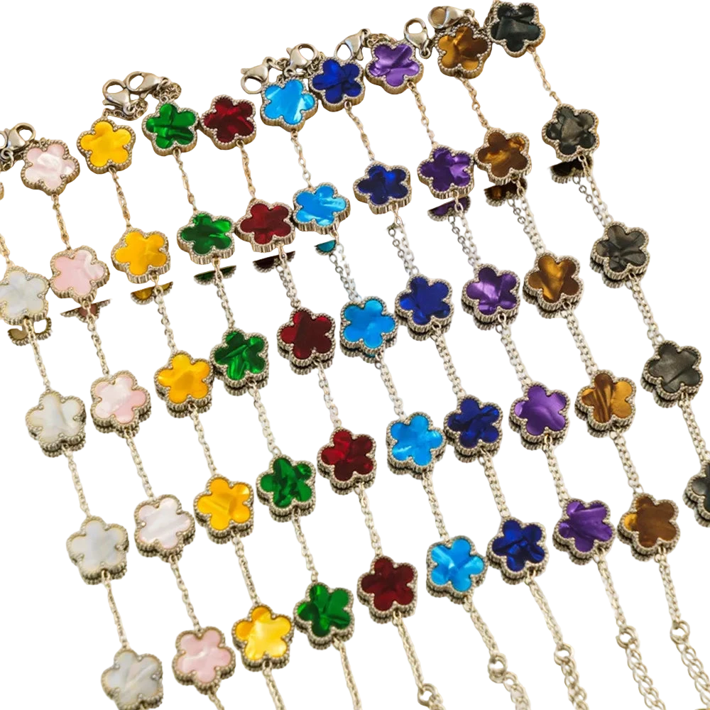 Lucky Clover Bloom Bracelet – Silver