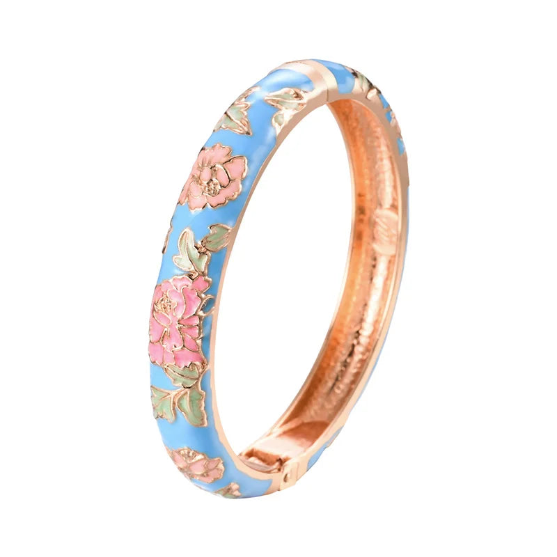 Enchanted Blossom Enamel Bangles
