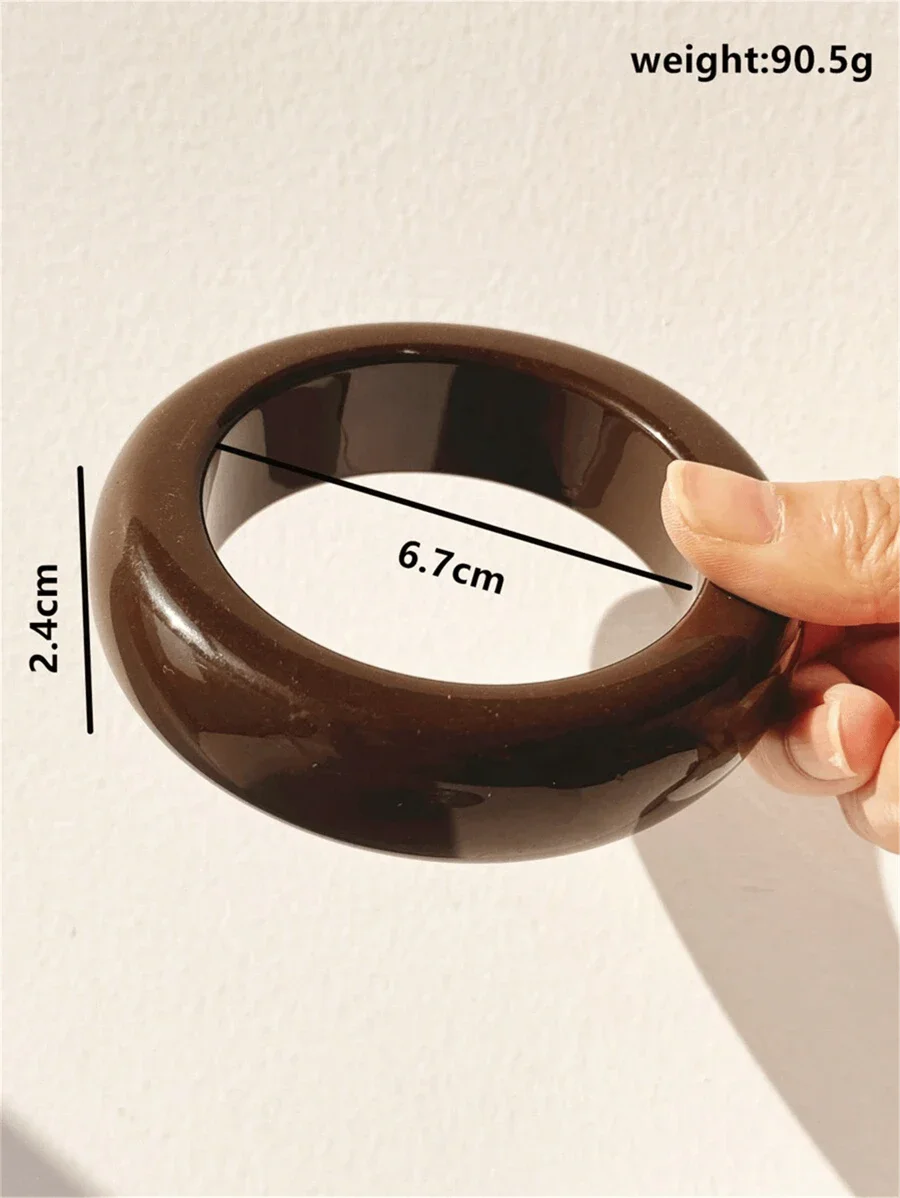 Vintage Brown Resin Stackable Bangles