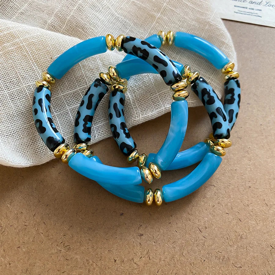 Safari Stack Elastic Bangle Set (3PCS)