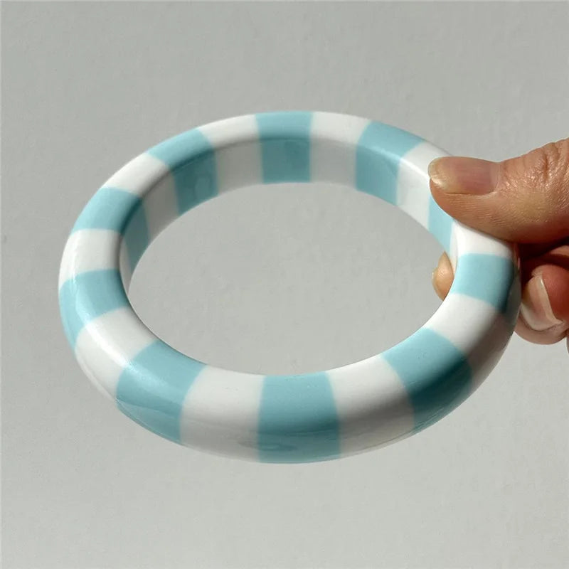 Candy Stripe Resin Bangle