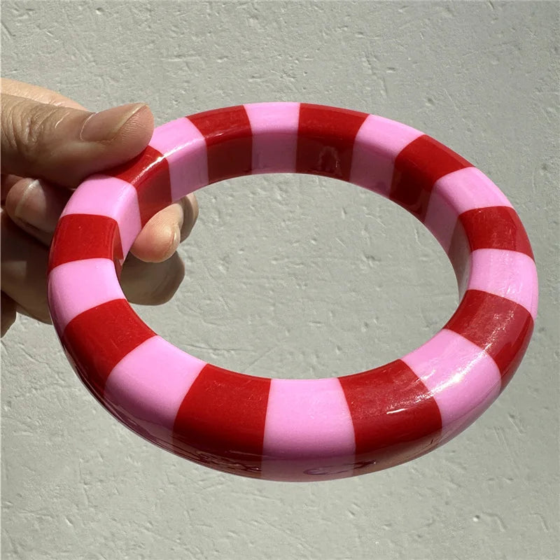 Candy Stripe Resin Bangle