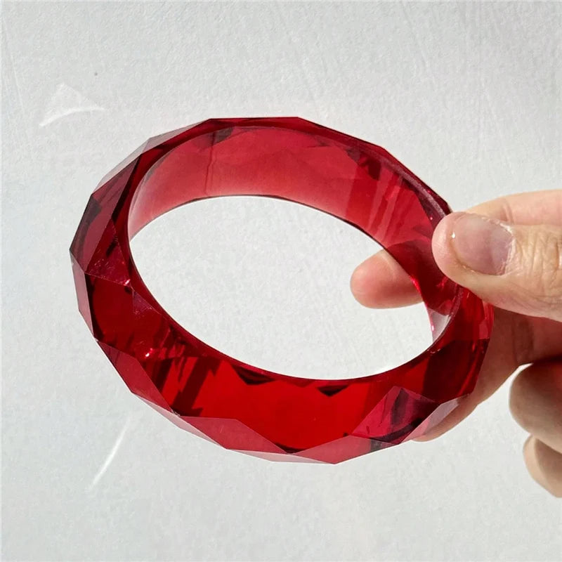 Crimson Sculpt Resin Cuff
