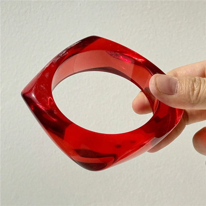 Crimson Sculpt Resin Cuff