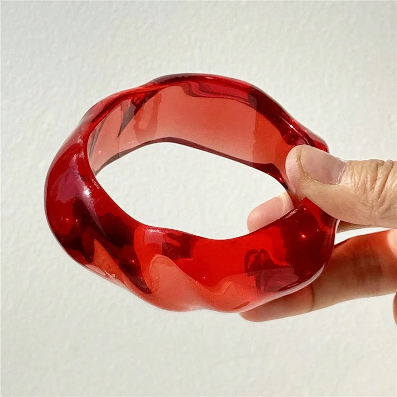 Crimson Sculpt Resin Cuff