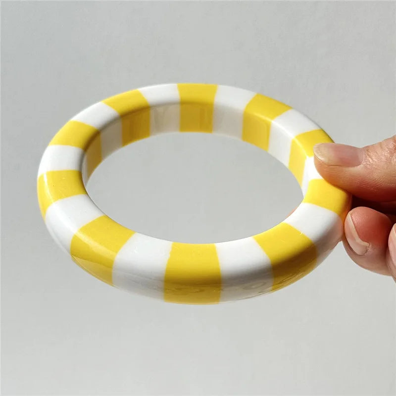Candy Stripe Resin Bangle