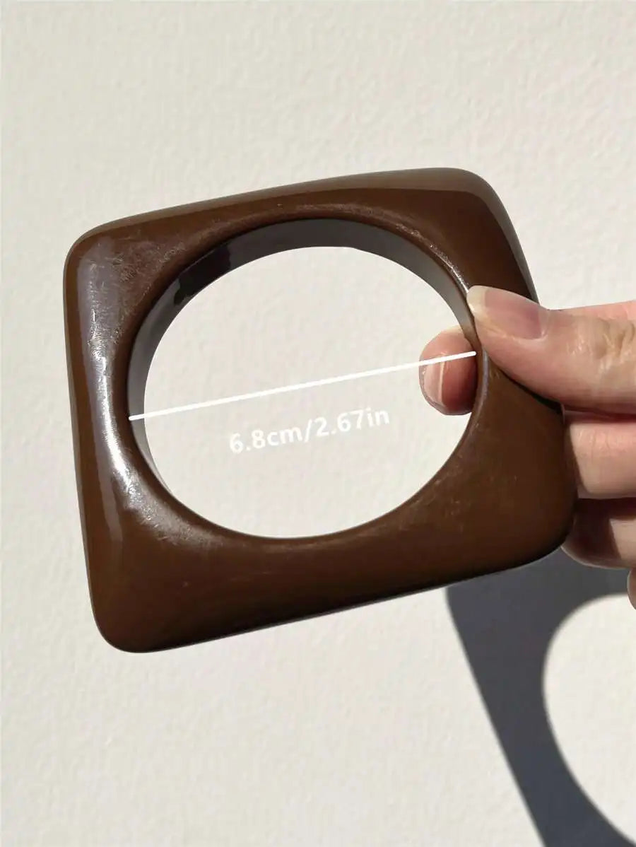 Vintage Brown Resin Stackable Bangles