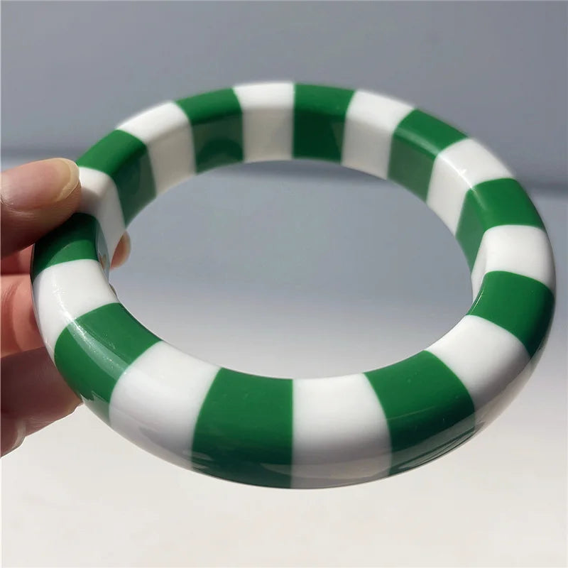 Candy Stripe Resin Bangle