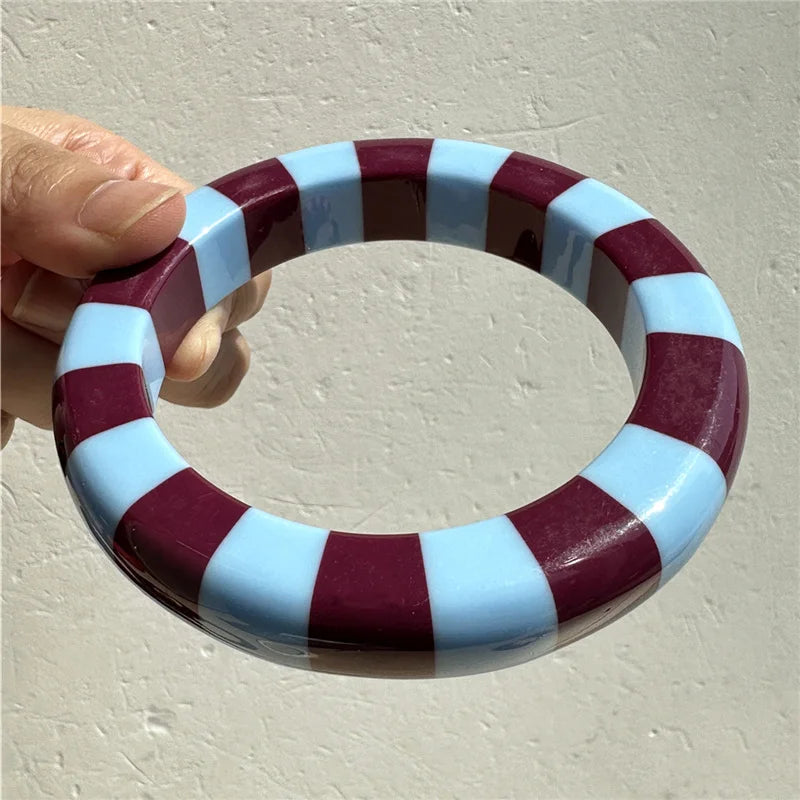Candy Stripe Resin Bangle