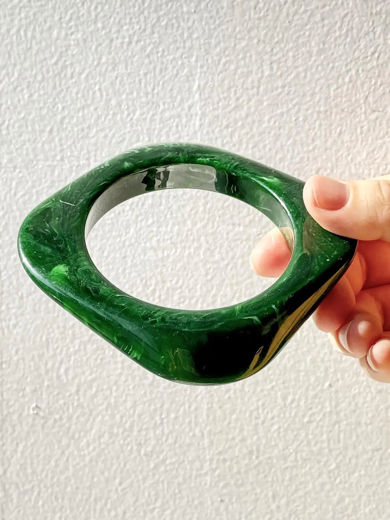 Emerald Sculpt Resin Cuff