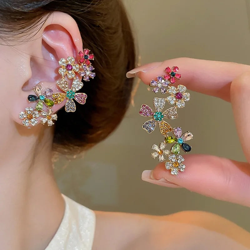 Candy Bloom Statement Clip Earrings