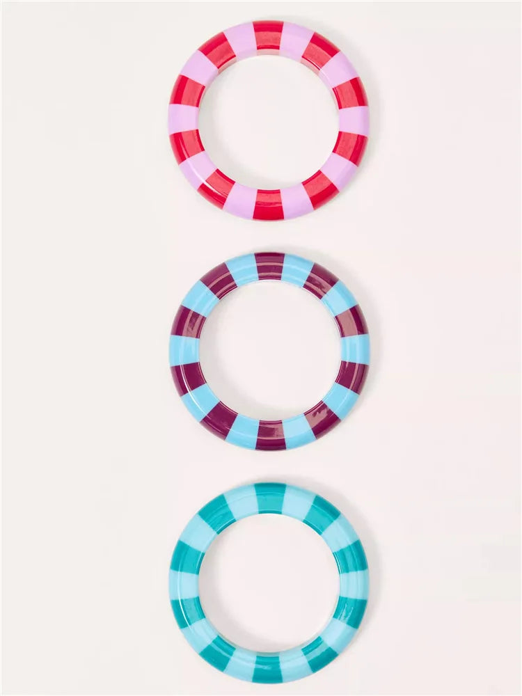 Candy Stripe Resin Bangle