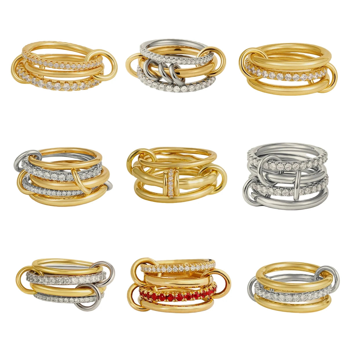 Golden Muse Stacking Ring Set