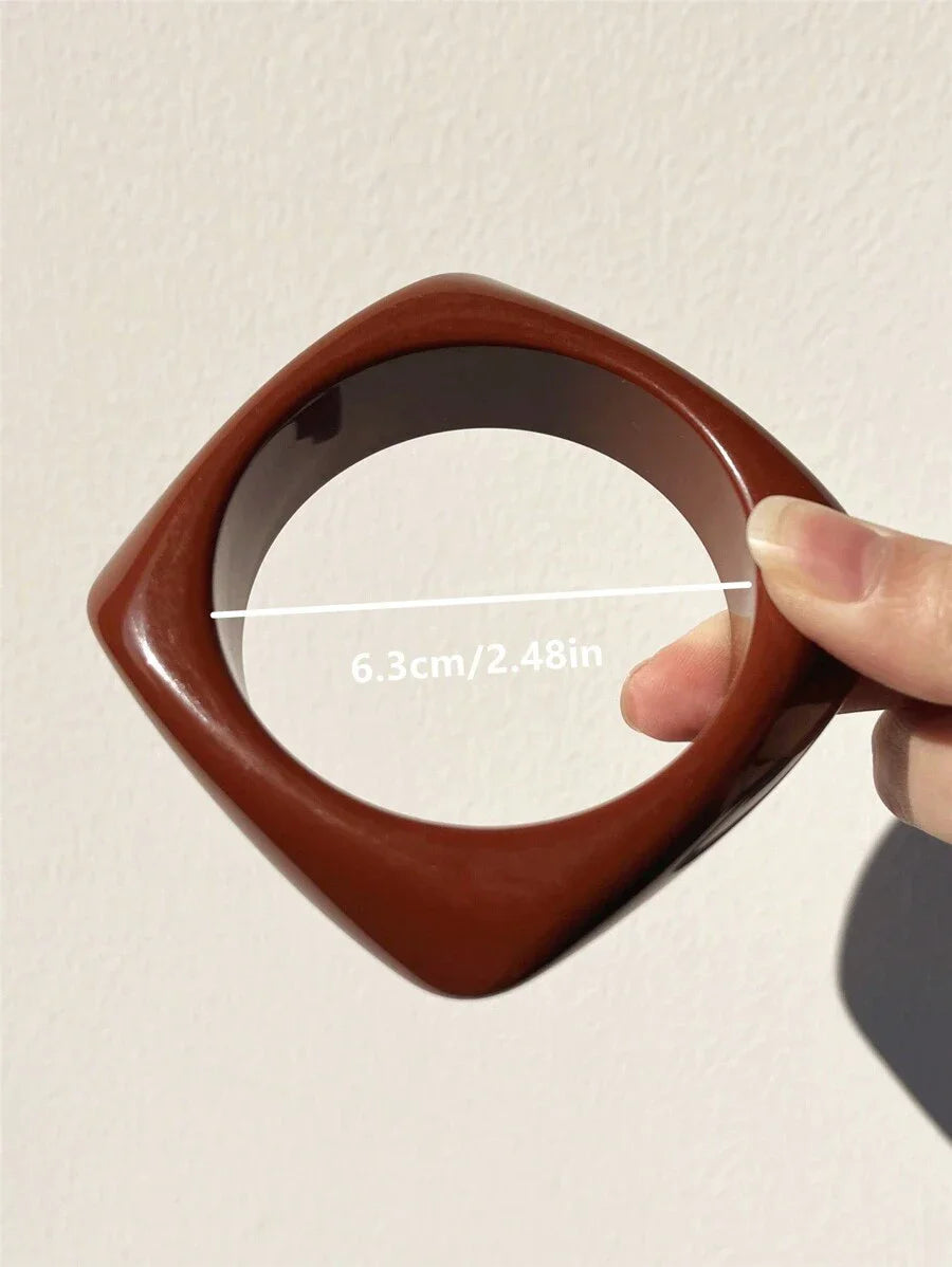 Vintage Brown Resin Stackable Bangles