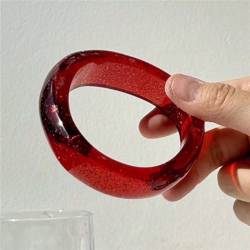 Crimson Sculpt Resin Cuff