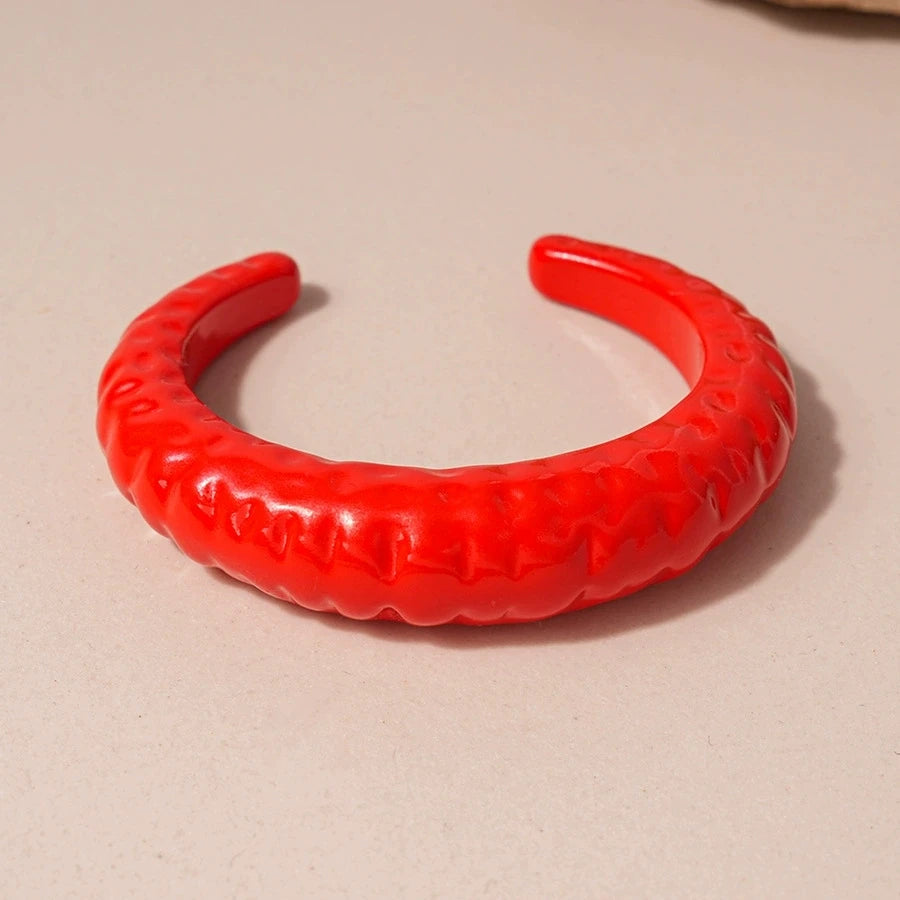 Vintage Scarlet Resin Statement Bangle