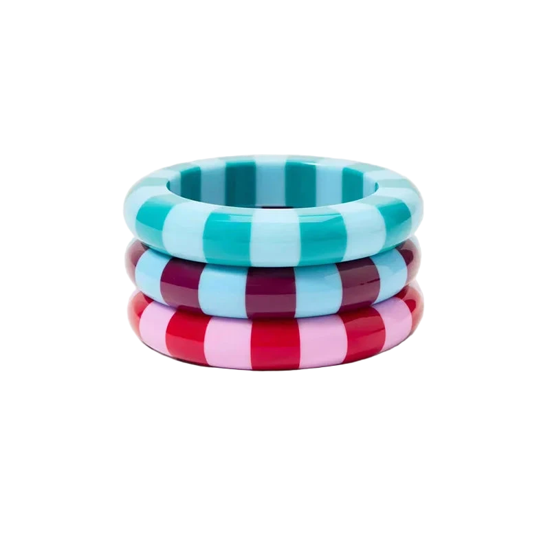 Candy Stripe Resin Bangle